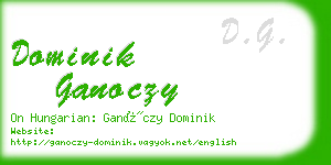 dominik ganoczy business card